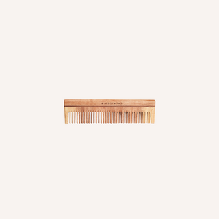 Embrace the ancient wisdom of Ayurveda with Art of Vedas Neem Wood Comb, a natural and sustainable comb crafted from pure neem wood that promotes healthy hair growth and scalp health.